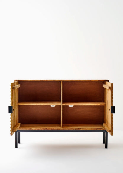 Vina Mango Ağacı Çok Amaçlı Dolap Naturel (102x34x74 cm) - 7