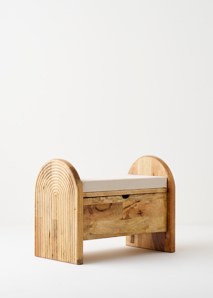 Olivia Mango Ağacı Bench Naturel (64x35x50 cm) - 2