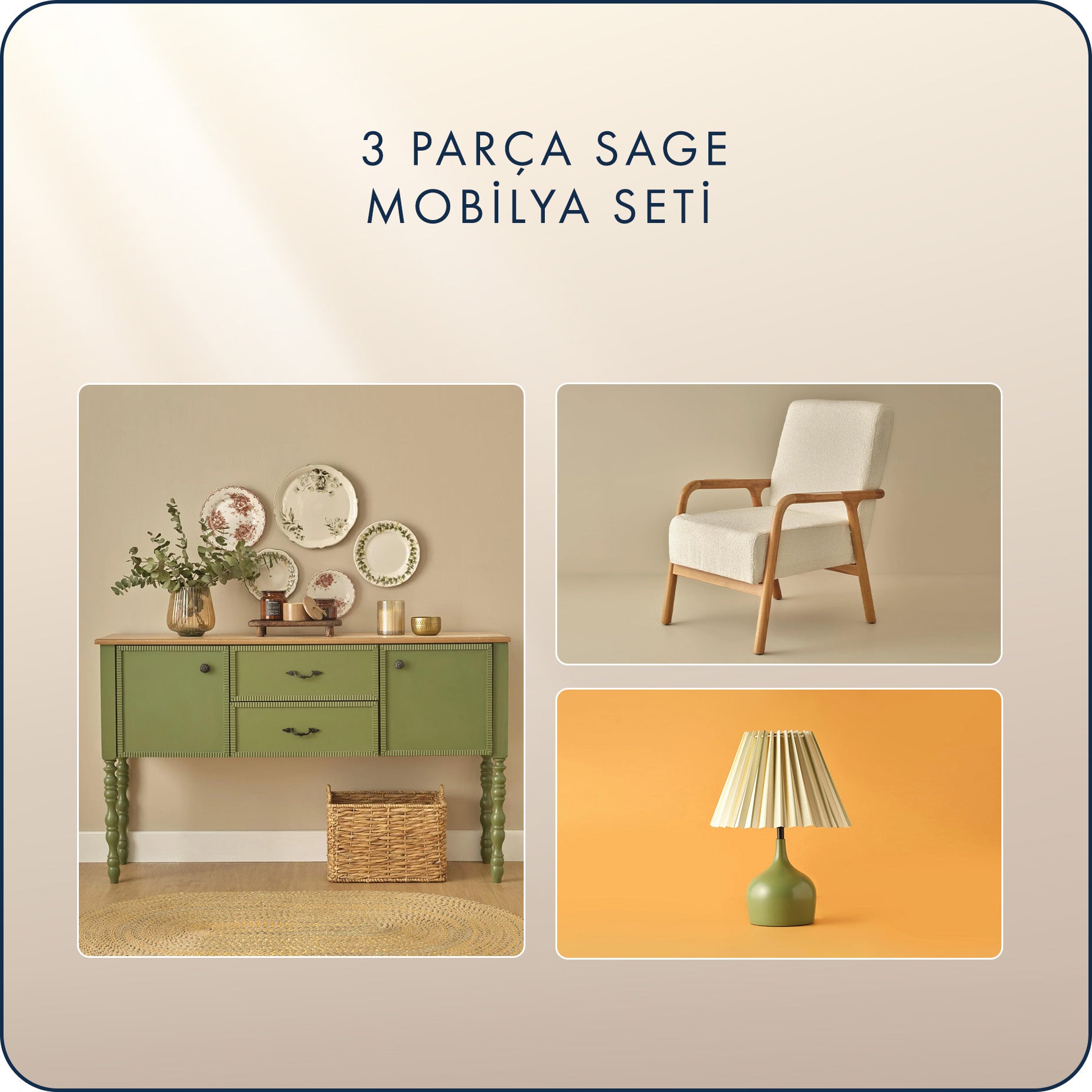 Sage 3 Parça Mobilya Seti
