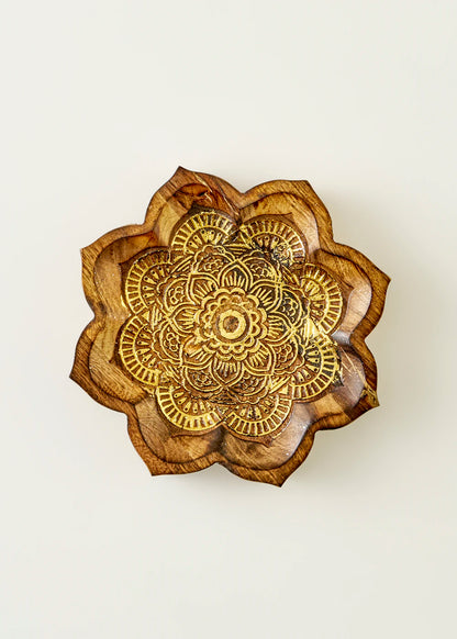 Rico Mango Ağacı Dekoratif Tabak Naturel (22x3,5x22 cm)