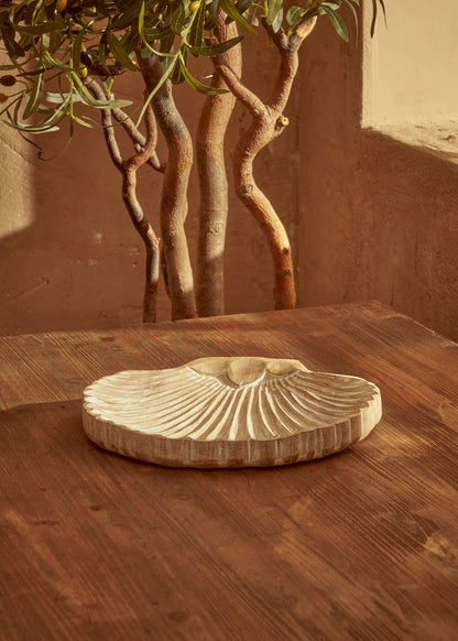 Oyster Mango Ağacı Dekoratif Tabak Naturel (30x2,5x20 cm)