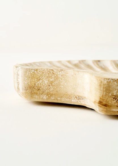 Oyster Mango Ağacı Dekoratif Tabak Naturel (30x2,5x20 cm) - 4