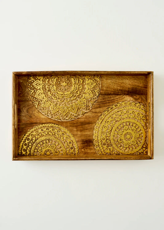 Cera Dekoratif Tepsi Naturel (32x3,5x50 cm)