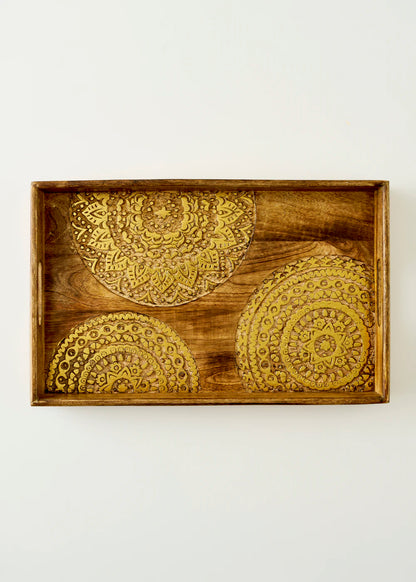 Cera Dekoratif Tepsi Naturel (32x3,5x50 cm)