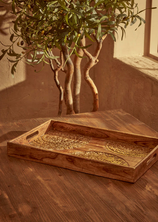 Cera Dekoratif Tepsi Naturel (32x3,5x50 cm) - 2