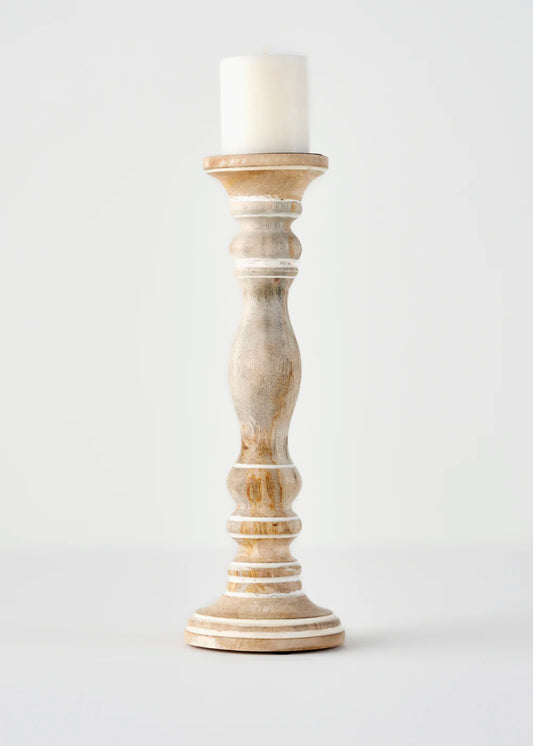 Carli Şamdan Naturel (12x12x38 cm)