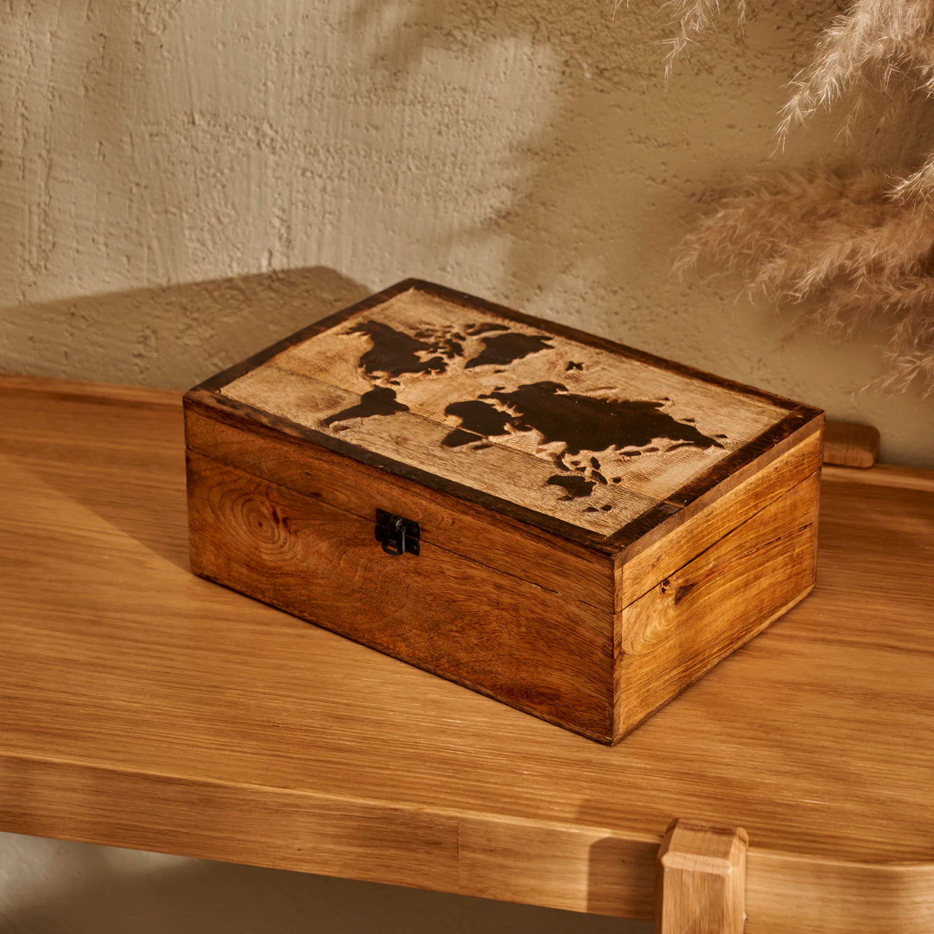 Yuro Mango Ağacı Dekoratif Kutu Naturel (30x20x12 cm)