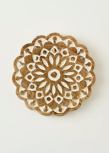 Daira Mango Ağacı Duvar Süsü Naturel (20x20x1,8 cm)