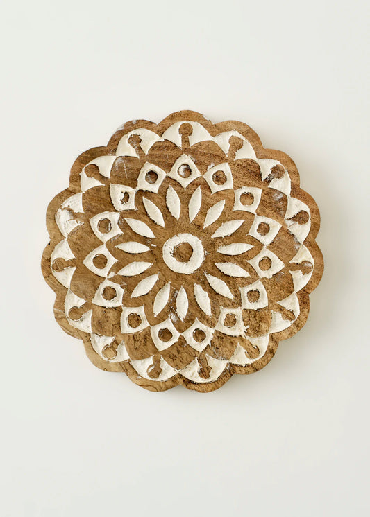 Daira Mango Ağacı Duvar Süsü Naturel (20x20x1,8 cm)