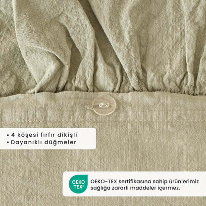 %100 Pamuk Brenta - 200x220 cm - YEŞİL - 3