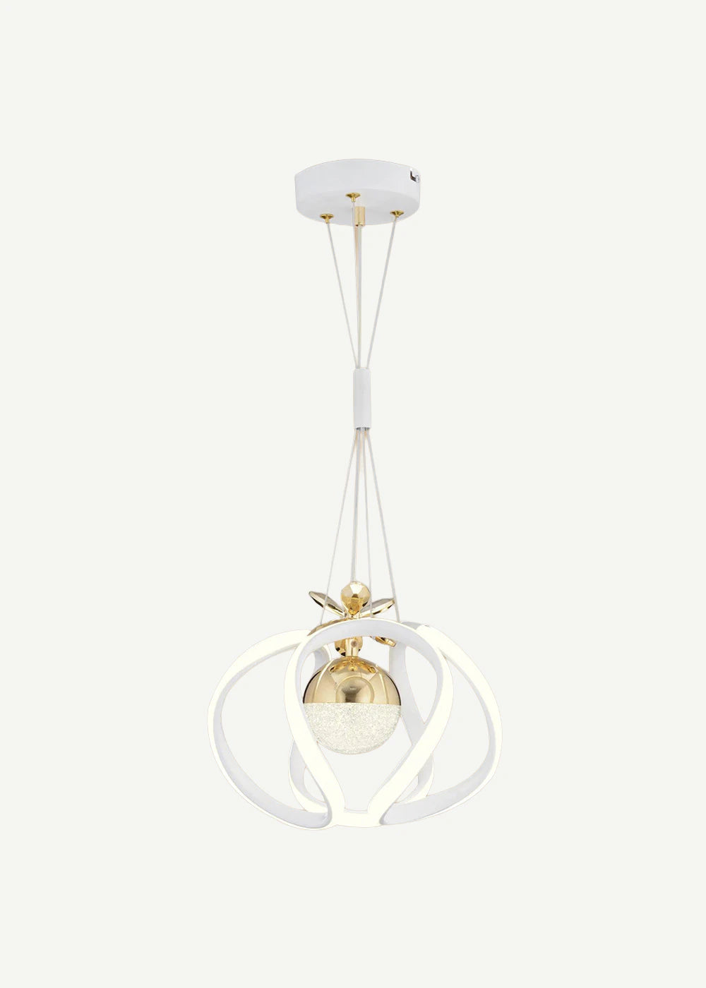 Nimbus Sarkıt Avize Beyaz-Gold (23x85 cm)