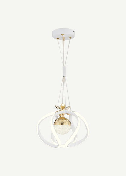 Nimbus Sarkıt Avize Beyaz-Gold (23x85 cm)