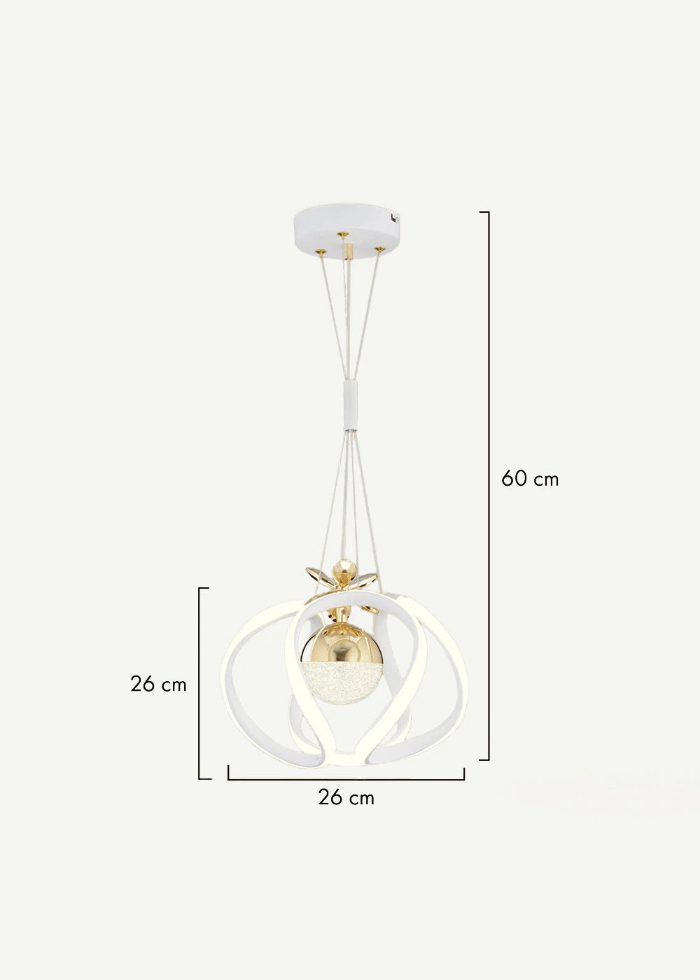 Nimbus Sarkıt Avize Beyaz-Gold (23x85 cm) - 4