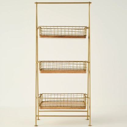 Caddy 3 Katlı Raf Naturel (37x23x87 cm)