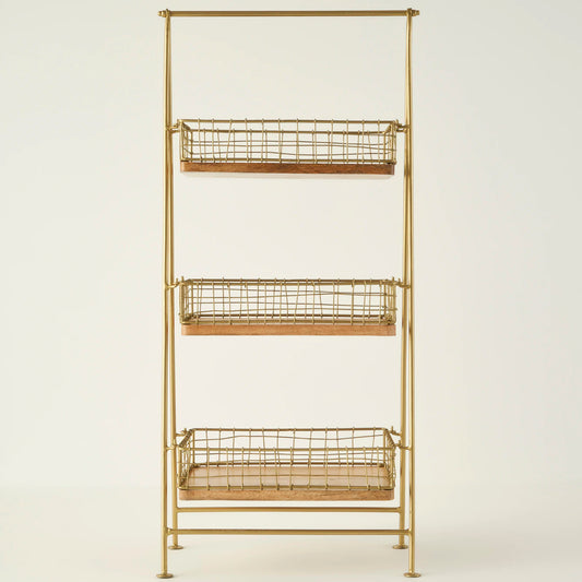 Caddy 3 Katlı Raf Naturel (37x23x87 cm)