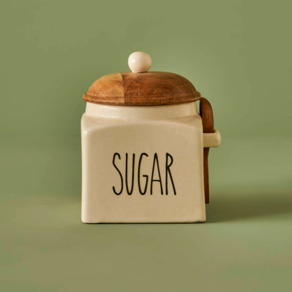 Sucre Seramik Kavanoz Krem (800 ml)