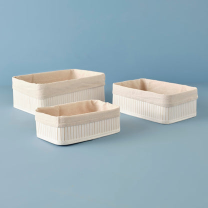Bres Bambu Düzenleyici Kutu Beyaz (33x23 cm) - 29x19 cm - BEYAZ - 3