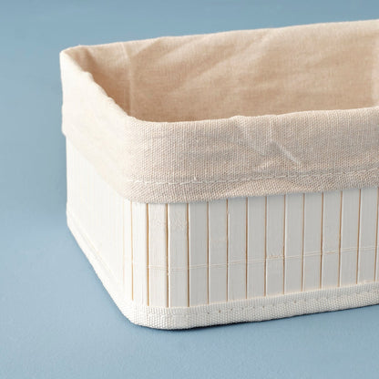 Bres Bambu Düzenleyici Kutu Beyaz (33x23 cm) - 25x15 cm - BEYAZ - 2