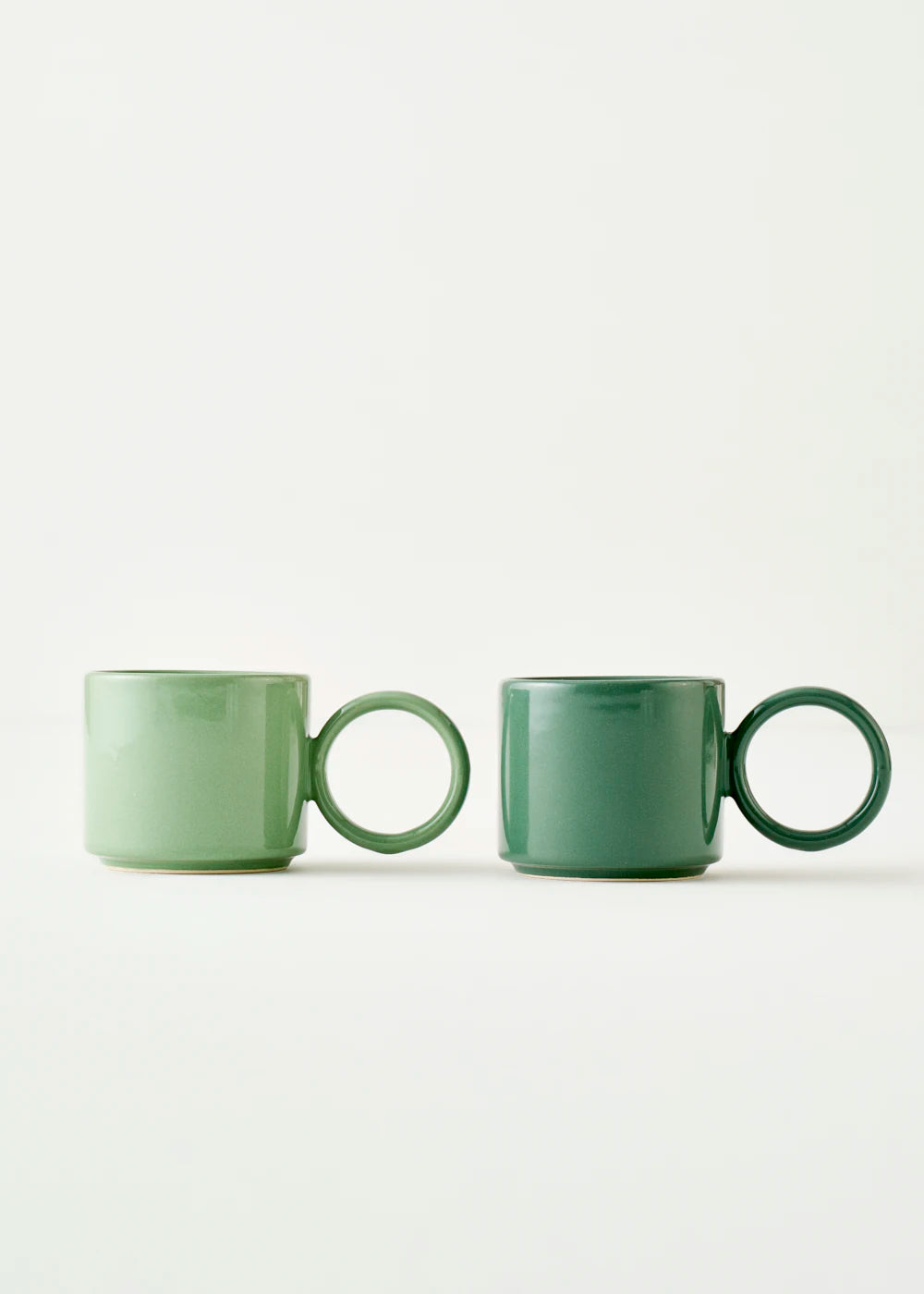 Arcana Seramik Espresso 2'li Set Gülkurusu (270 cc) - YEŞİL - 270 cc - 2