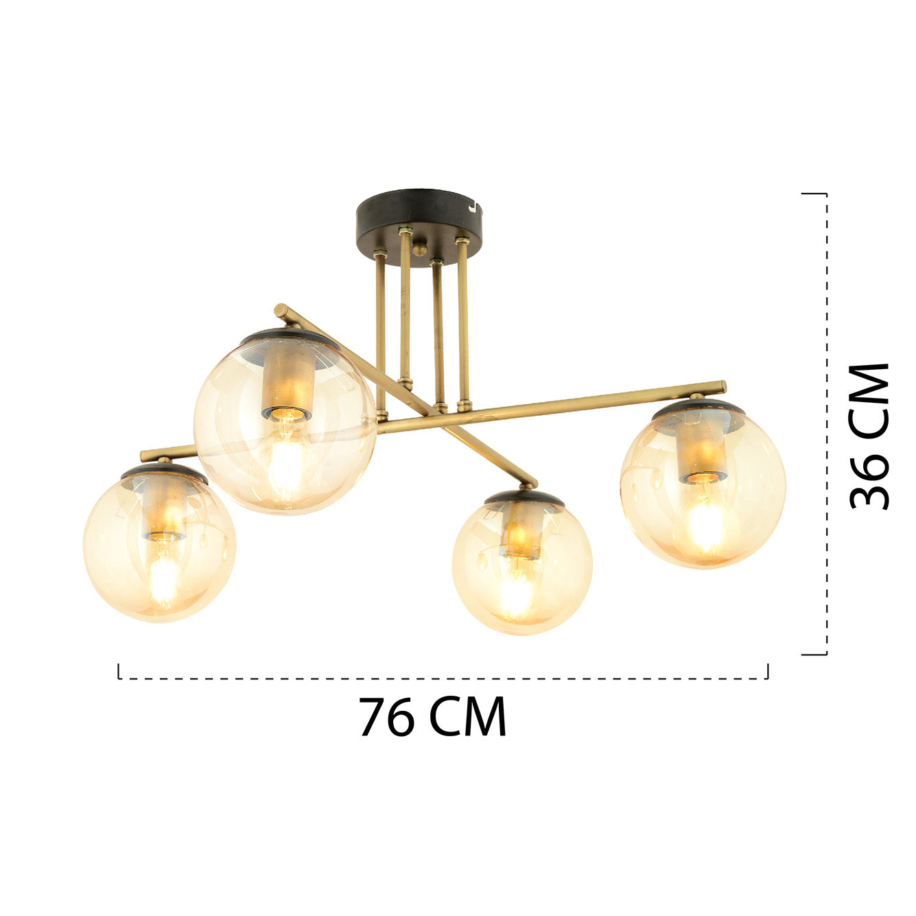 Maria 4'lü Avize Gold (65x36 cm) - 4