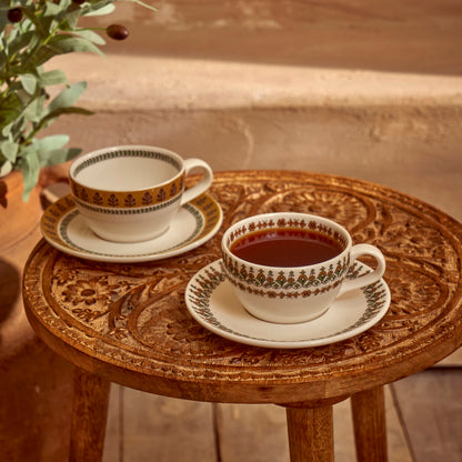 Indian Porselen 2'li Çay Fincanı Seti (270 cc)