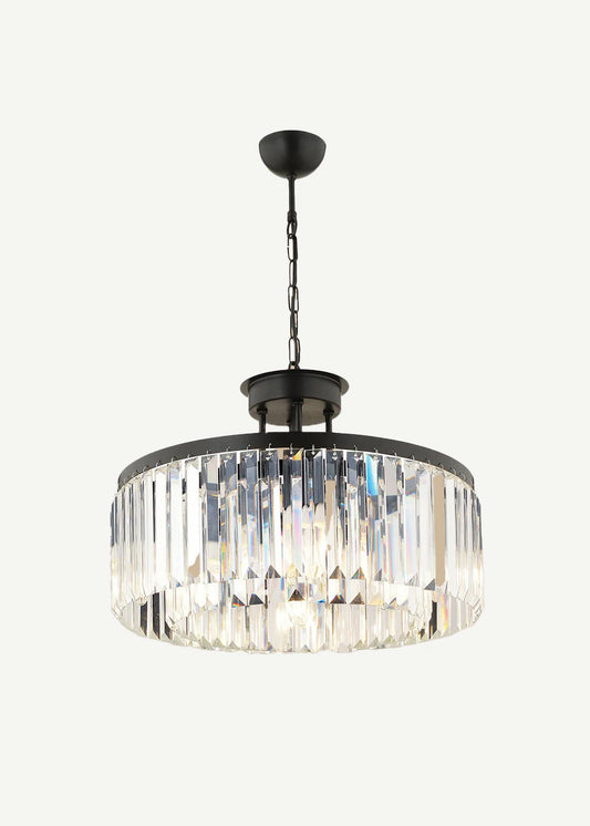 Anika Kristal Avize Siyah (45x70 cm)