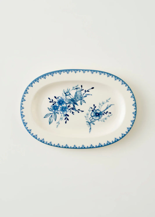 Bleu Blanc Porselen Küçük Sunum Tabağı Mavi (25 cm)