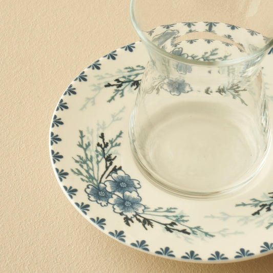 Bleu Blanc 6'lı Çay Bardağı Seti Mavi (132 cc)