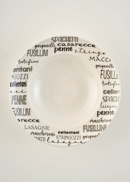 Alfredo Porselen Makarna Tabağı Siyah (28 cm)