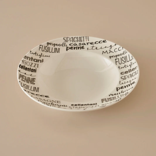 Alfredo Porselen Makarna Tabağı Siyah (28 cm)