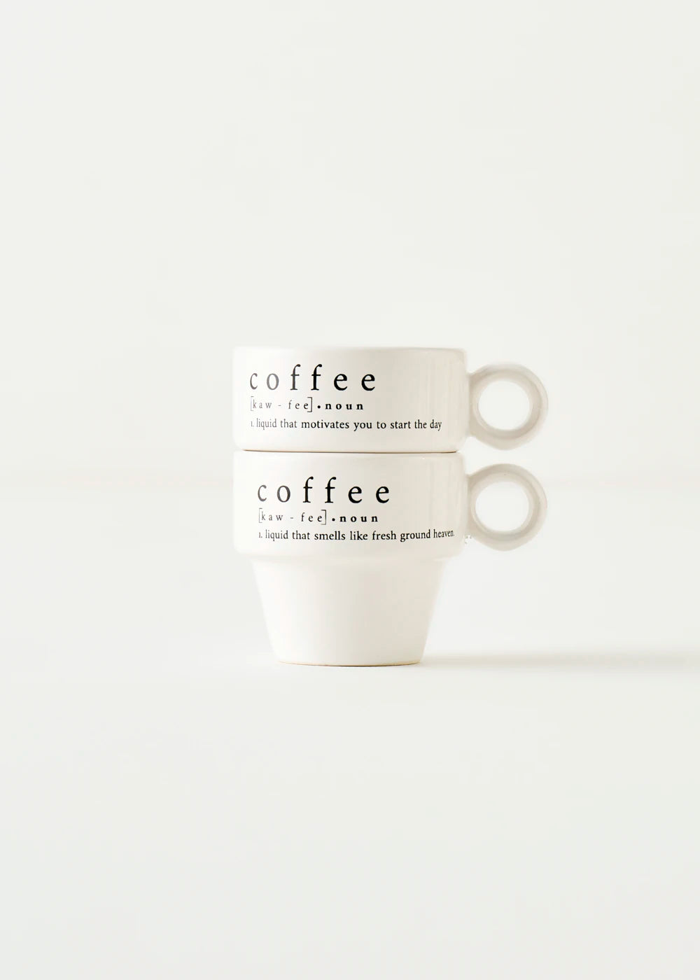 Coffeeaholic Seramik Espresso 2'li Set Siyah (105 cc)