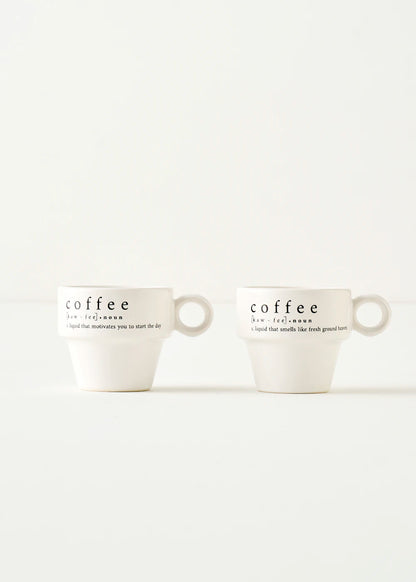Coffeeaholic Seramik Espresso 2'li Set Siyah (105 cc) - 2