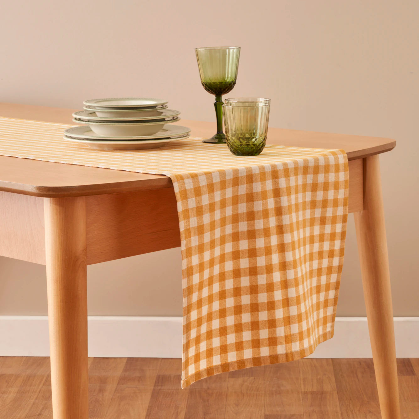 %100 Pamuk Pavia Runner Hardal (50x150 cm)