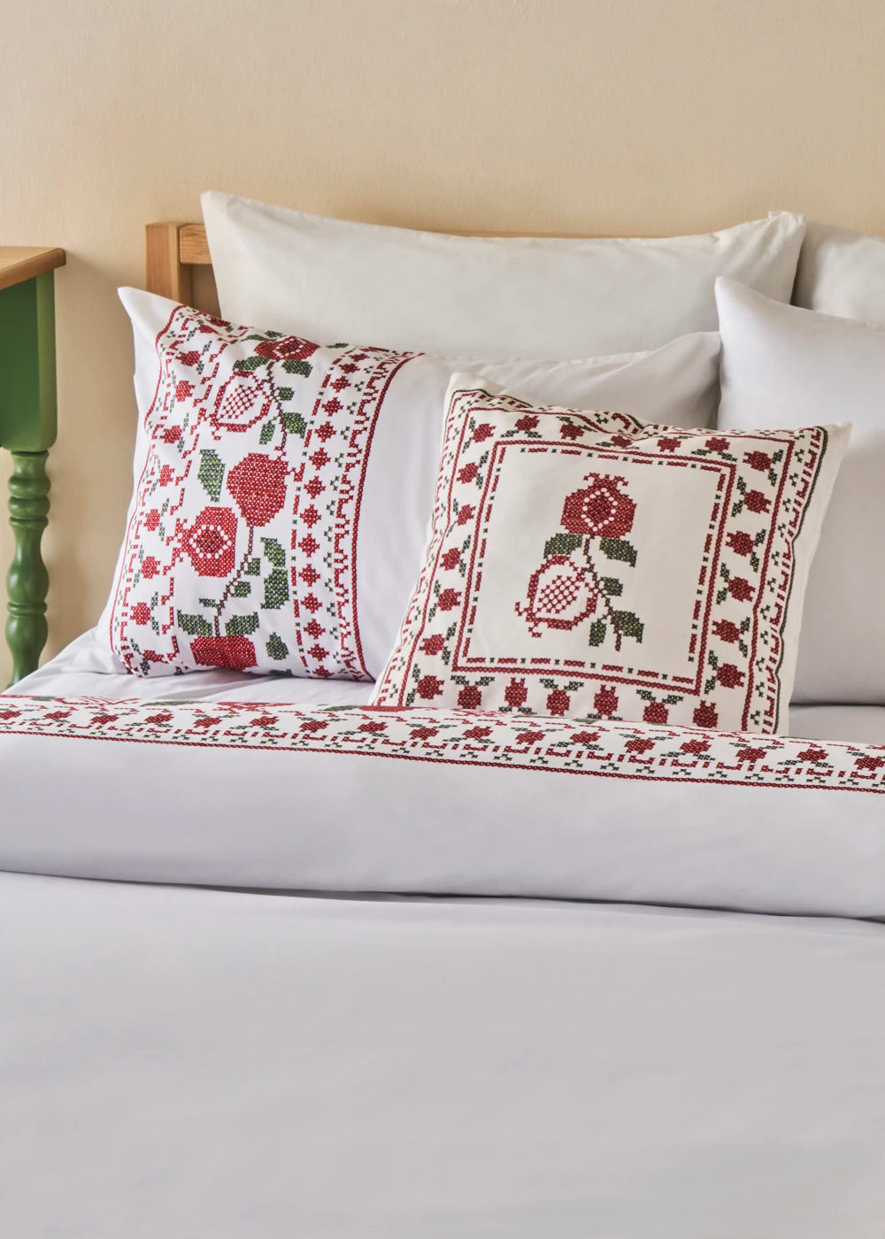 %100 Pamuk Saten Jolly - 200x220 cm - KIRMIZI-BEYAZ - 2