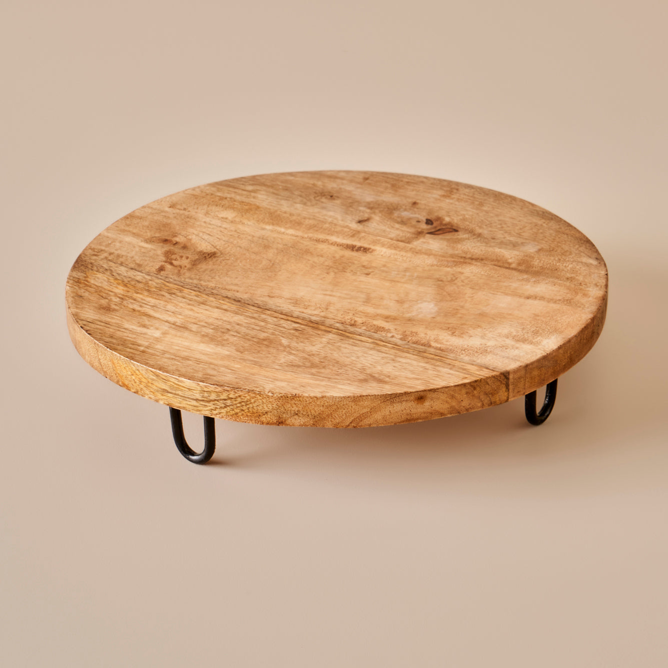 Natura Mango Ağacı Yuvarlak Sunum Tepsisi Naturel (30x6 cm) - 39x6 cm - NATUREL - 2
