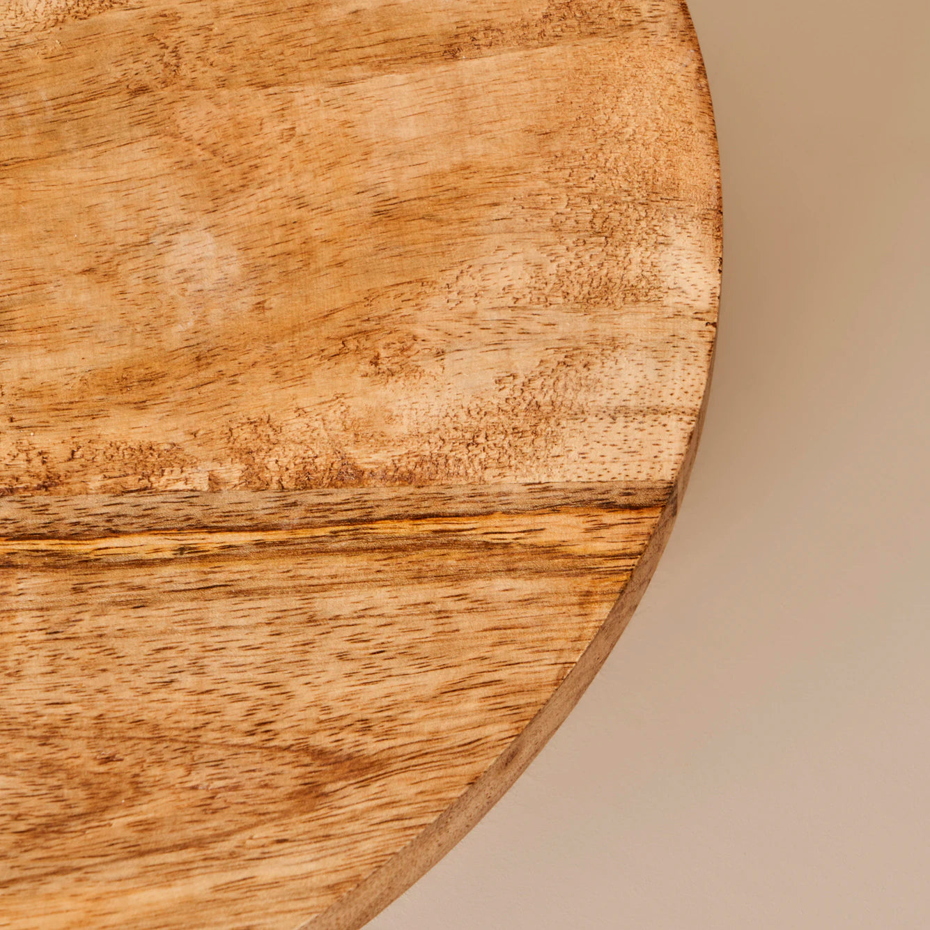 Natura Mango Ağacı Yuvarlak Sunum Tepsisi Naturel (30x6 cm) - 39x6 cm - NATUREL - 3