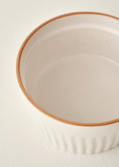 Vislo 2'li Sufle Kabı Seti Beyaz-Kahverengi (200 ml)