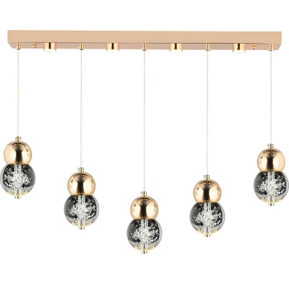 Mindy 3'lü Yuvarlak Avize 48 Watt Gold (30x75 cm)