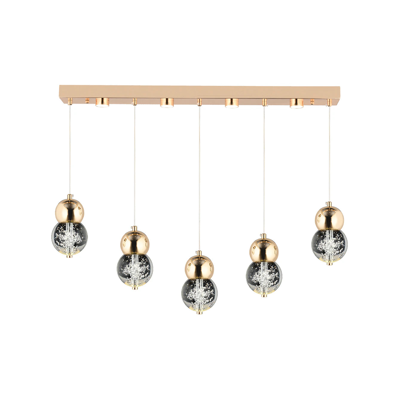 Mindy 3'lü Yuvarlak Avize 48 Watt Gold (30x75 cm) - 80x75 cm - GOLD - 2