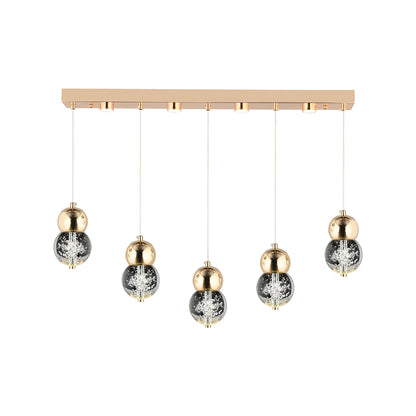 Mindy 3'lü Yuvarlak Avize 48 Watt Gold (30x75 cm) - 80x75 cm - GOLD - 2