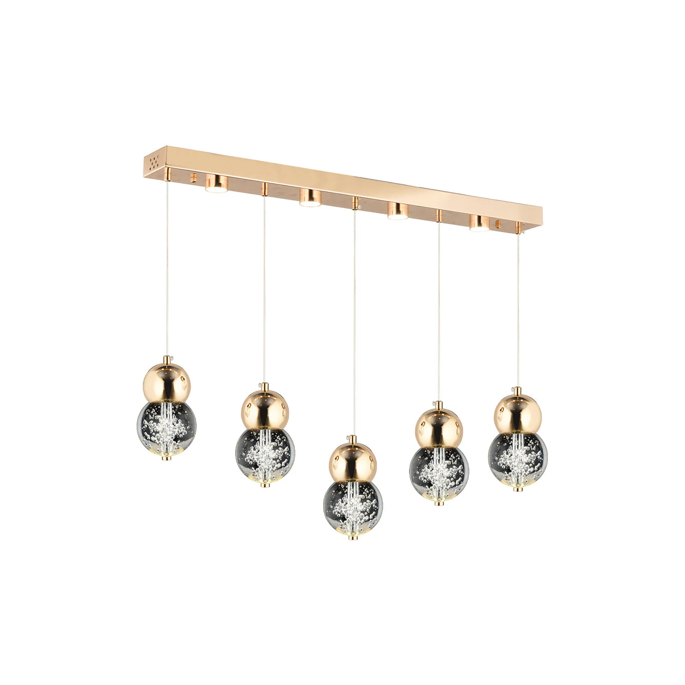 Mindy 3'lü Yuvarlak Avize 48 Watt Gold (30x75 cm) - 80x75 cm - GOLD - 3