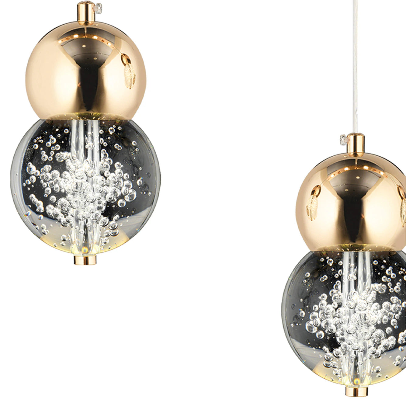 Mindy 3'lü Yuvarlak Avize 48 Watt Gold (30x75 cm) - 80x75 cm - GOLD - 4