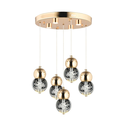 Mindy 3'lü Yuvarlak Avize 48 Watt Gold (30x75 cm)