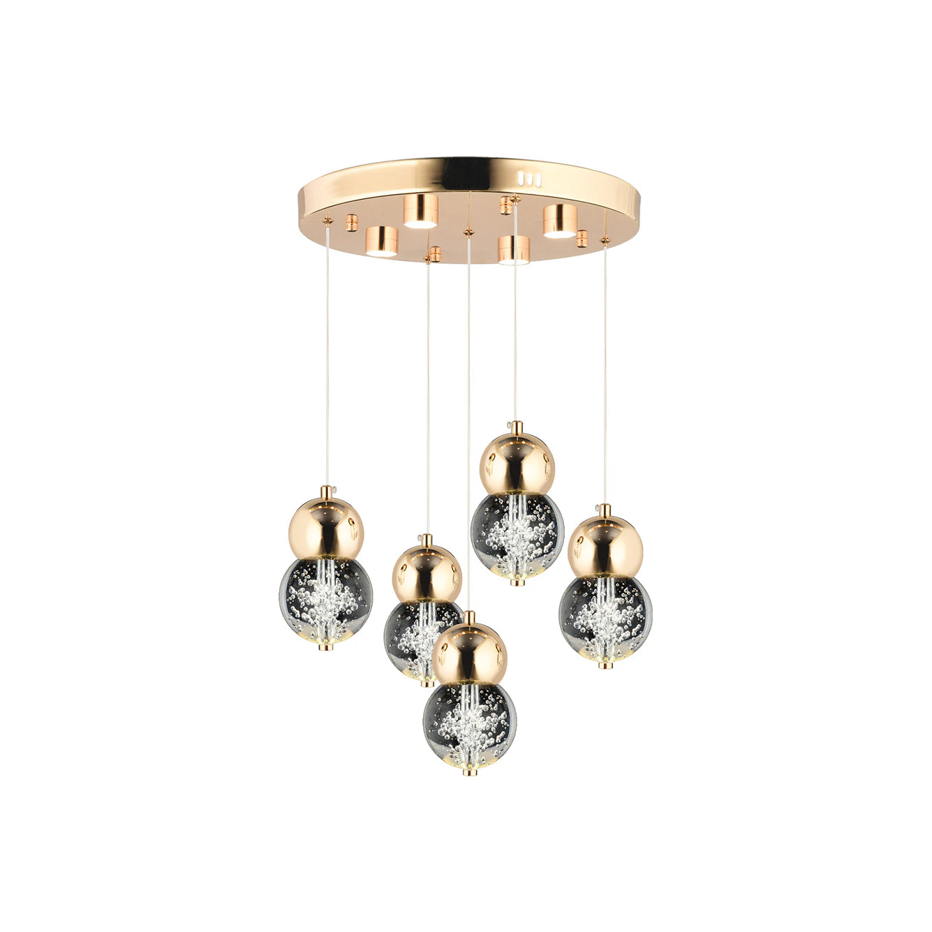 Mindy 3'lü Yuvarlak Avize 48 Watt Gold (30x75 cm) - 75x40 cm - GOLD - 2