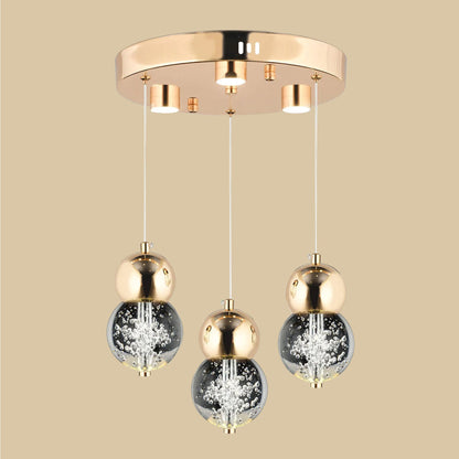 Mindy 3'lü Yuvarlak Avize 48 Watt Gold (30x75 cm)