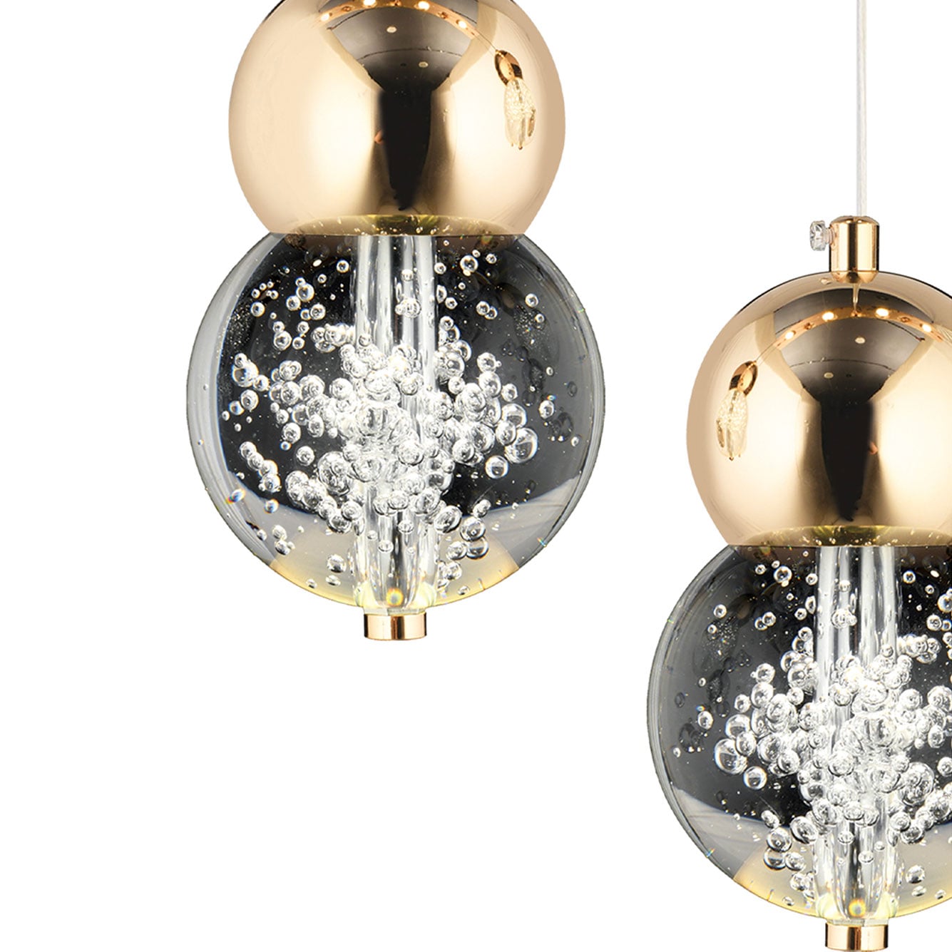 Mindy 3'lü Yuvarlak Avize 48 Watt Gold (30x75 cm) - 4