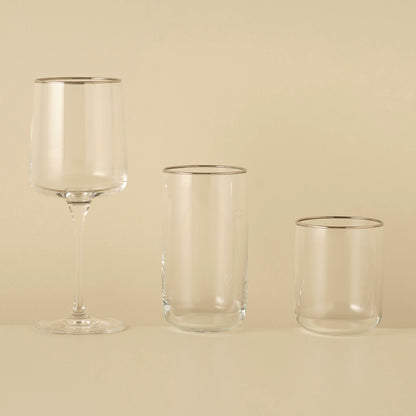 Premium Bardak-Kadeh Seti 36'lı Silver