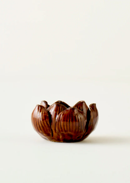 Lotus Mumluk Açık Kahverengi (8x8x5 cm)