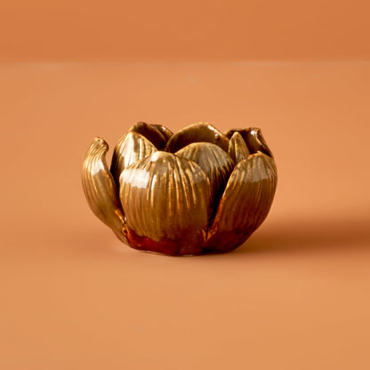 Lotus Mumluk Açık Kahverengi (8x8x5 cm)