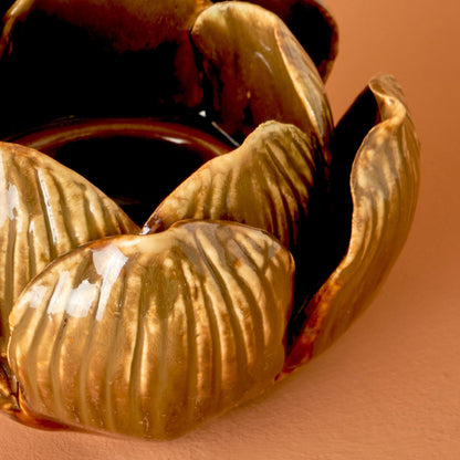 Lotus Mumluk Açık Kahverengi (8x8x5 cm) - 3